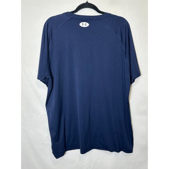 Under Armour Men's Athletic Heat Gear USAF Navy Blue Tee, Size 2XL Stretchy - Picture 4 of 4